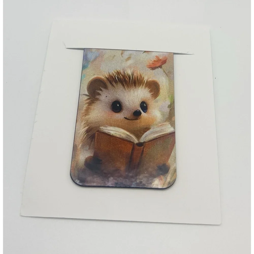 Magnetic Bookmark Cute Hedgehog Book Lover Gift Page Marker New